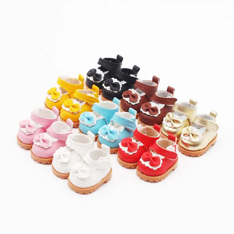 3.8cm PU Leather Shoes for 17cm Cotton Dolls Labubu Shoes Boots Toys Canvas Shoes DIY Doll Accessories Toys for LABUBU