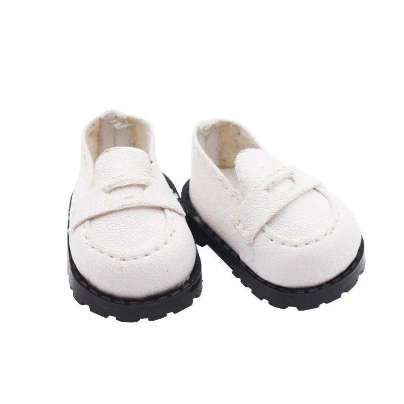 3.8cm PU Leather Shoes for 17cm Cotton Dolls Labubu Shoes Boots Toys Canvas Shoes DIY Doll Accessories Toys for LABUBU