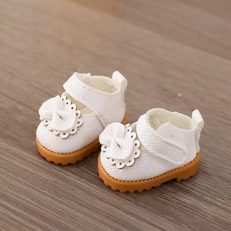 3.8cm PU Leather Shoes for 17cm Cotton Dolls Labubu Shoes Boots Toys Canvas Shoes DIY Doll Accessories Toys for LABUBU