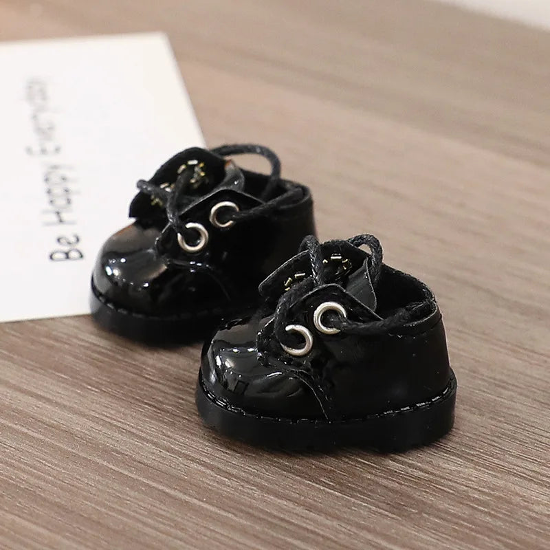 3.8cm PU Leather Shoes for 17cm Cotton Dolls Labubu Shoes Boots Toys Canvas Shoes DIY Doll Accessories Toys for LABUBU