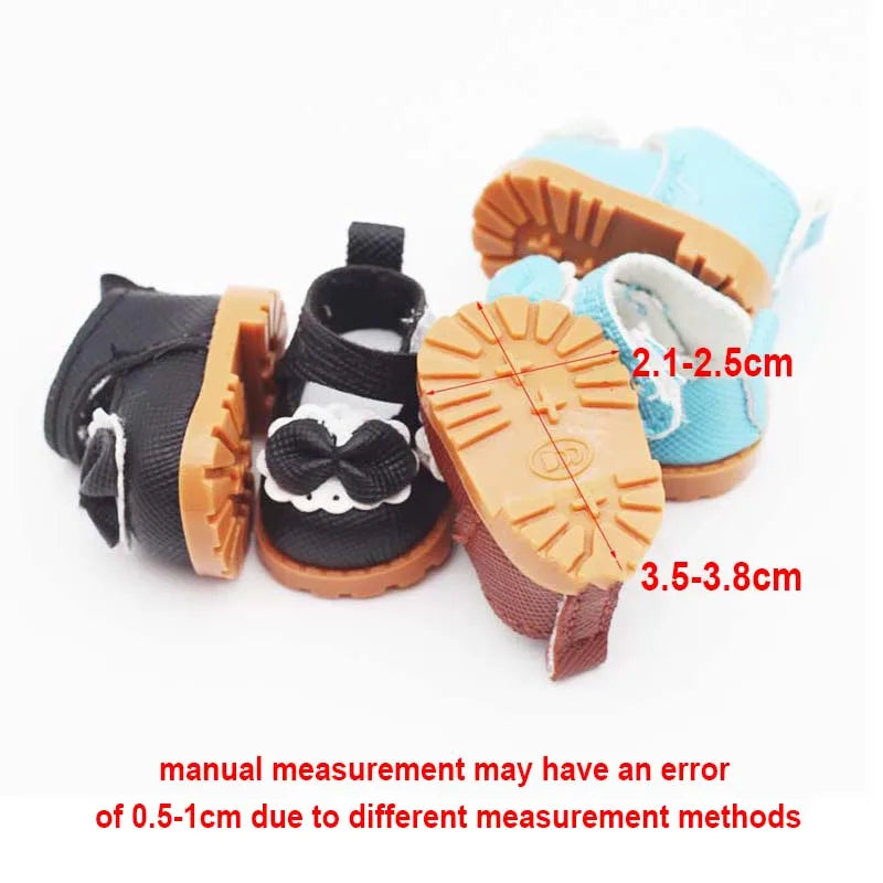 3.8cm PU Leather Shoes for 17cm Cotton Dolls Labubu Shoes Boots Toys Canvas Shoes DIY Doll Accessories Toys for LABUBU