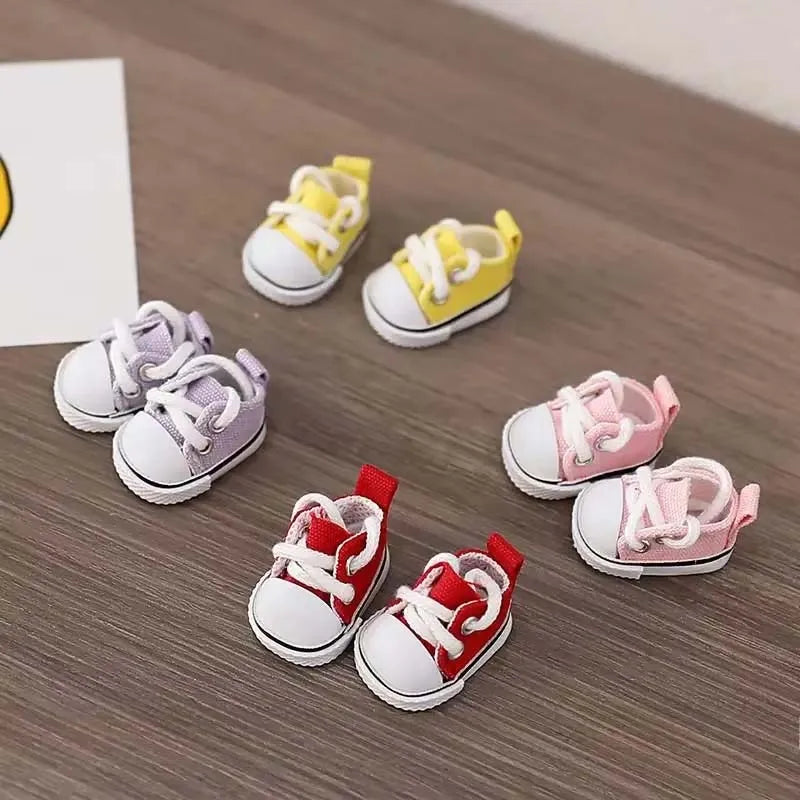 3.8cm PU Leather Shoes for 17cm Cotton Dolls Labubu Shoes Boots Toys Canvas Shoes DIY Doll Accessories Toys for LABUBU