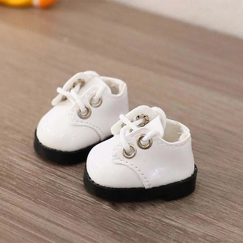 3.8cm PU Leather Shoes for 17cm Cotton Dolls Labubu Shoes Boots Toys Canvas Shoes DIY Doll Accessories Toys for LABUBU
