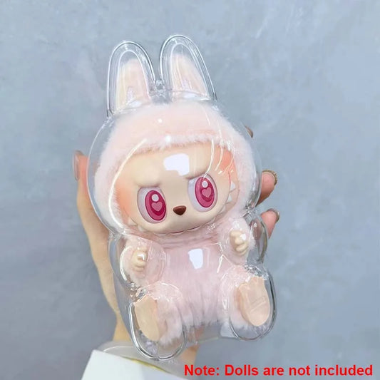 1pc Storage Box Protective Case for Plush Dolls Display Bag Labubu Sitting standing No Doll Tabletop Decoration Present